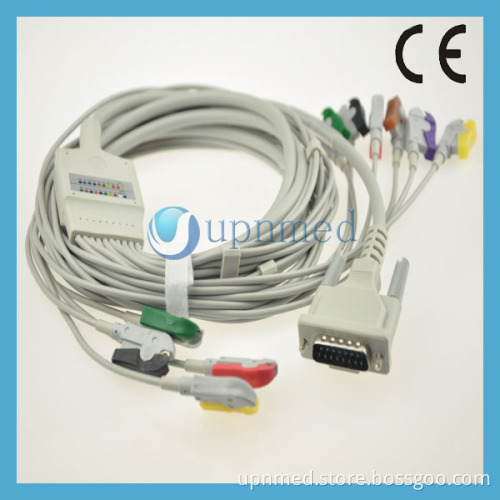 Schiller 12 Lead EKG Cable with Clip, IEC